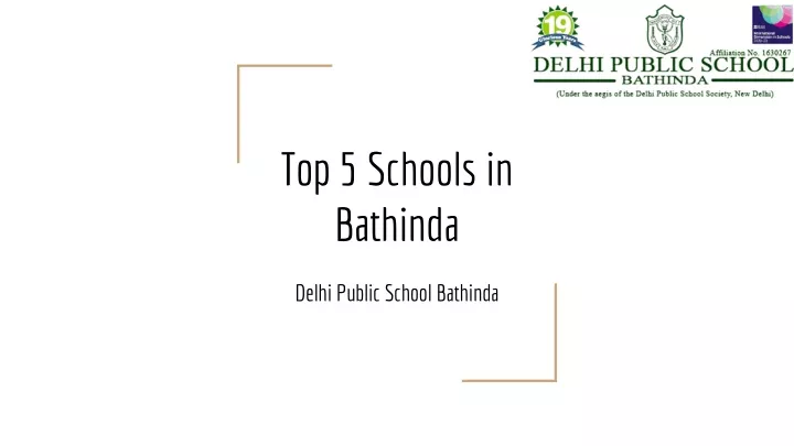 top 5 schools in bathinda