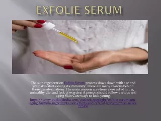 Exfolie Serum