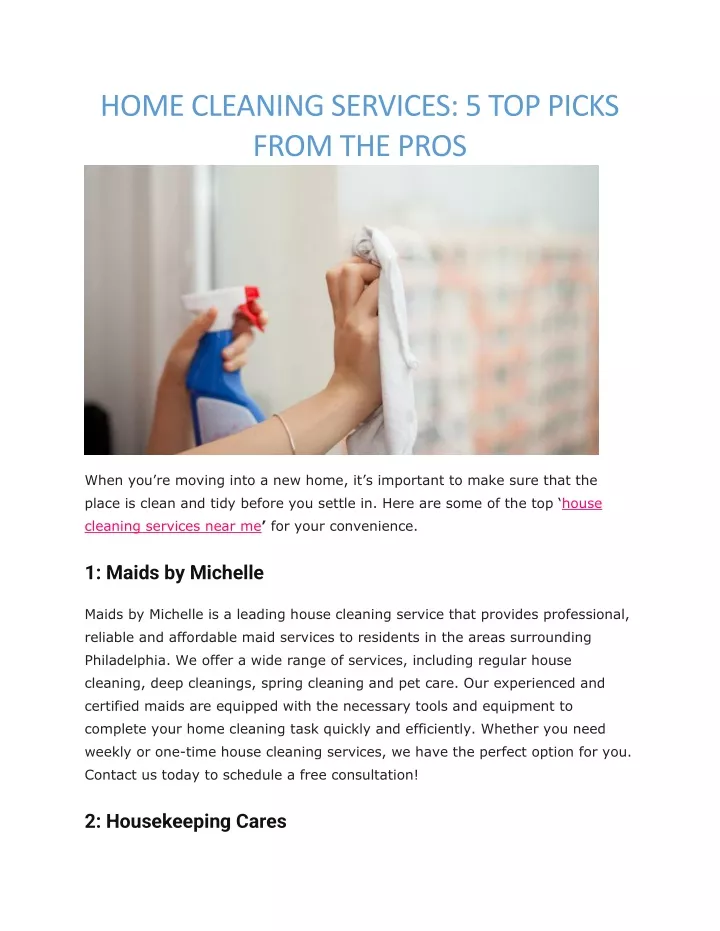 home cleaning services 5 top picks from the pros