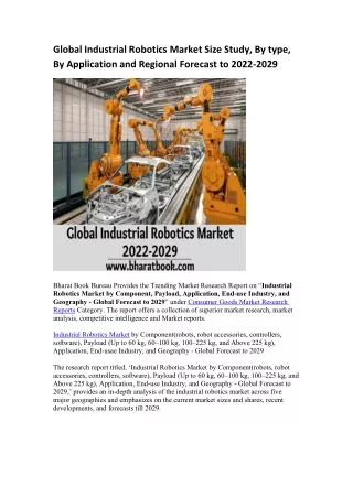 global industrial robotics market size study