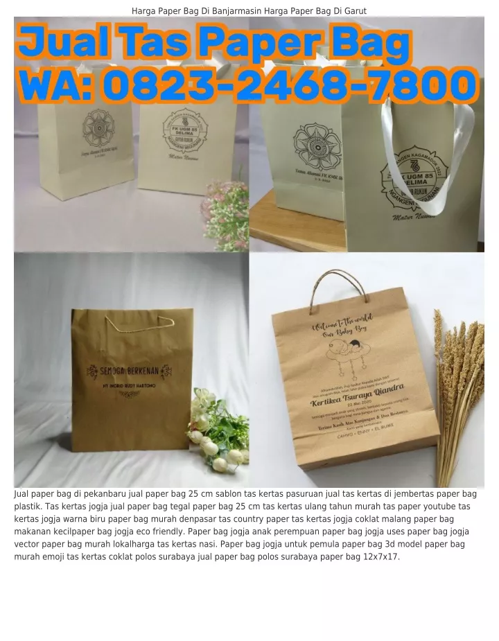 harga paper bag di banjarmasin harga paper