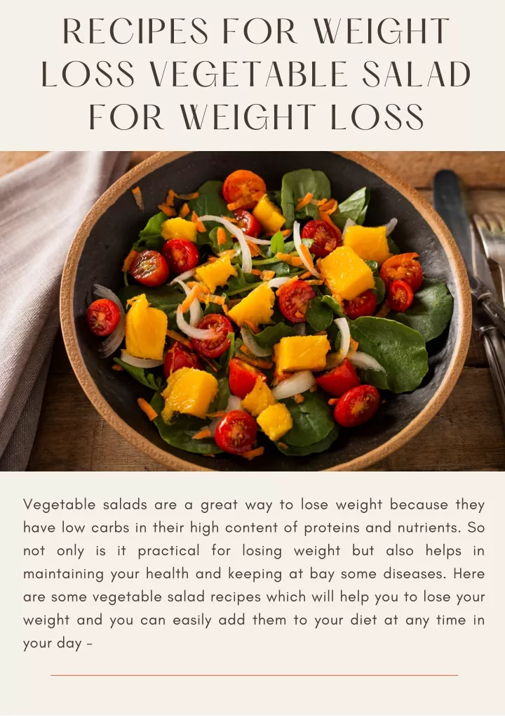 recipes for weight loss vegetable salad