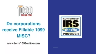 do corporations receive fillable 1099 misc