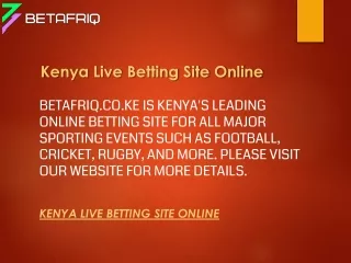 Kenya Live Betting Site Online  Betafriq.co.ke