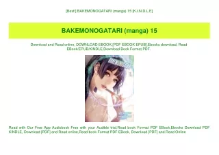 [Best!] BAKEMONOGATARI (manga) 15 [K.I.N.D.L.E]