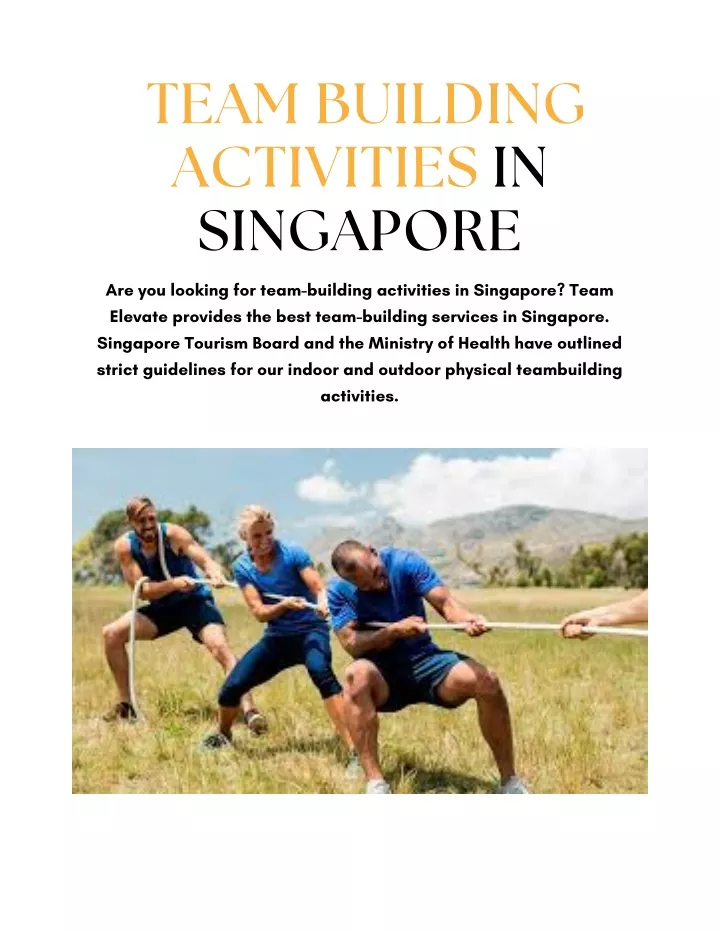 team building activities in singapore