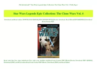Pdf [download]^^ Star Wars Legends Epic Collection The Clone Wars Vol. 4 'Full_Pages'