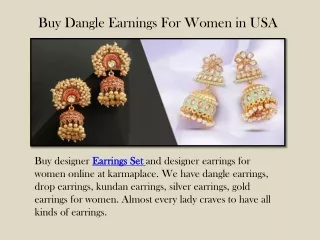 Buy Earrings Set | Designer Earrings for women | KARMAPLACE