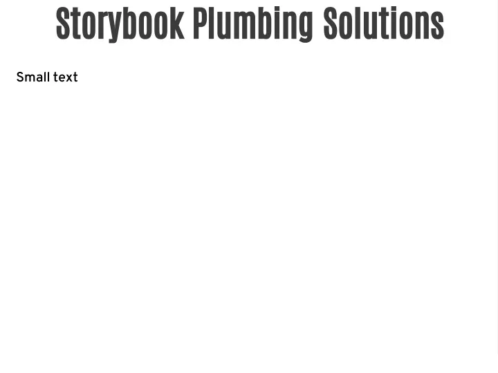 storybook plumbing solutions