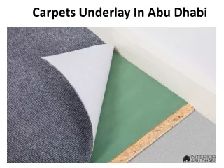 carpets underlay in abu dhabi