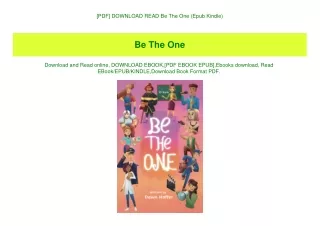 [PDF] DOWNLOAD READ Be The One (Epub Kindle)