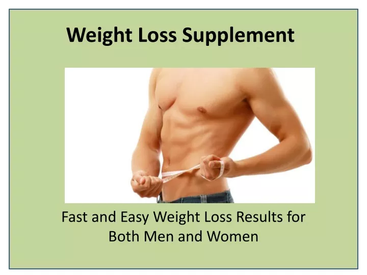 weight loss supplement