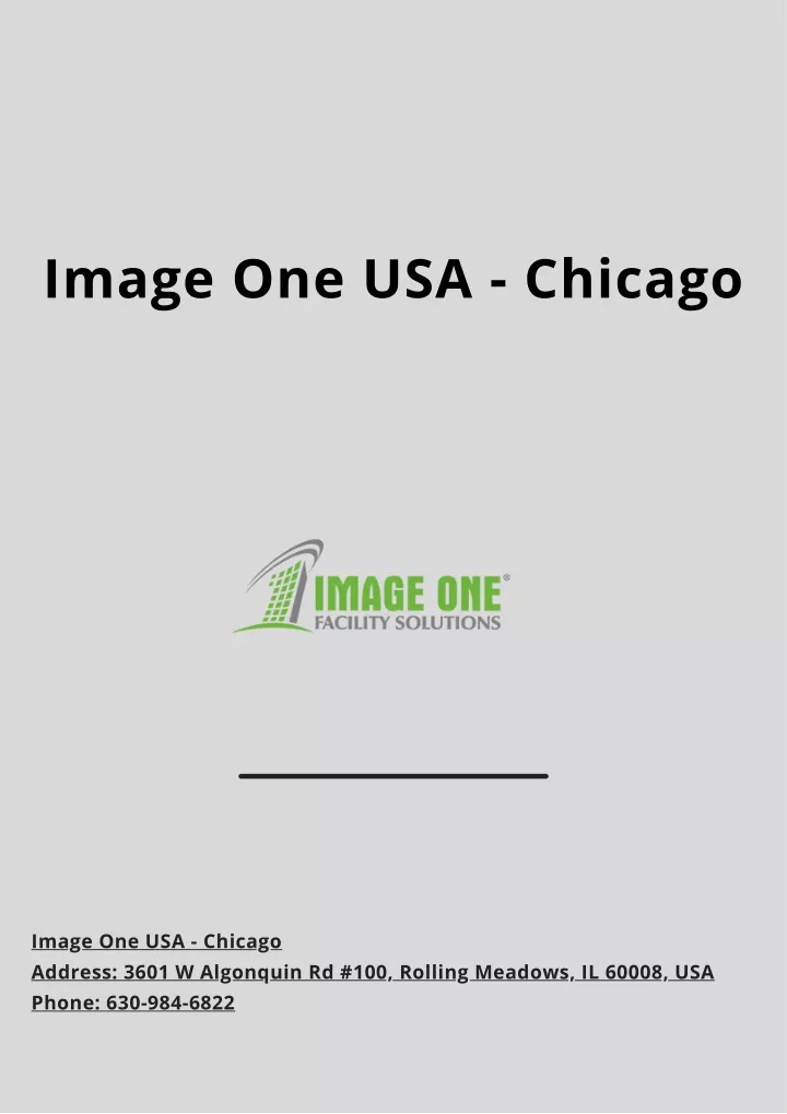 image one usa chicago
