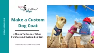 Custom Dog Coat | Sassy Dog Fashions