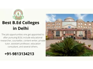 Best B.ED Colleges In Delhi