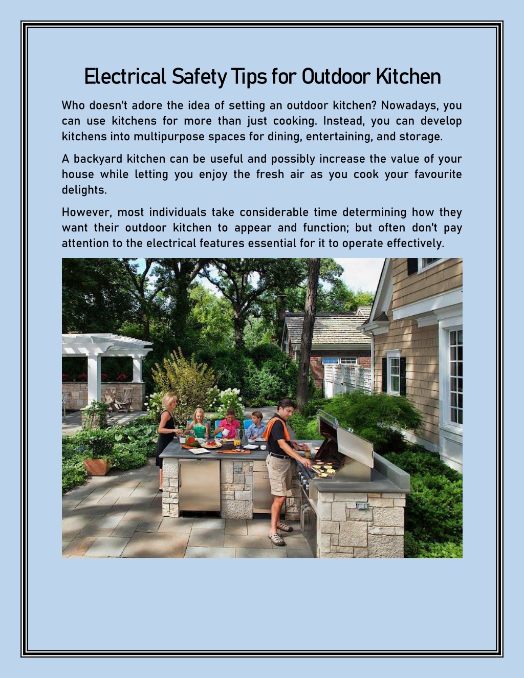 PPT - Electrical Safety Tips for Outdoor Kitchen PowerPoint ...