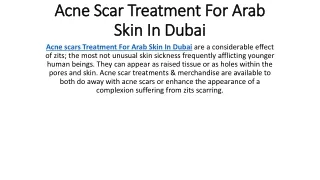 acne scar treatment for arab skin in dubai