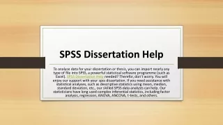spss dissertation help