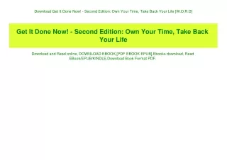 download get it done now second edition own your