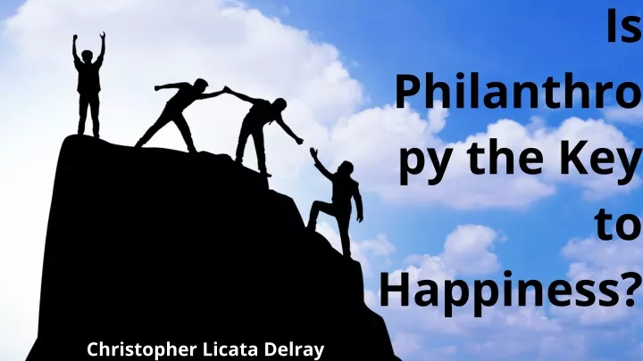 is philanthropy the key to happiness