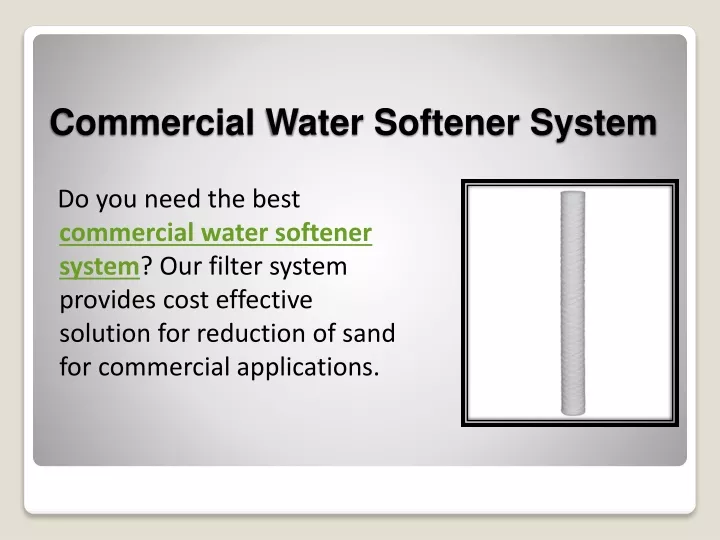 commercial water softener system