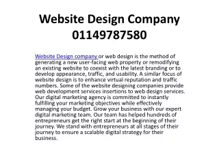 Website Design Company 01149787580