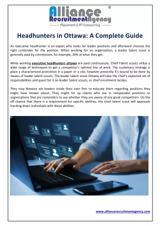 headhunters in ottawa a complete guide