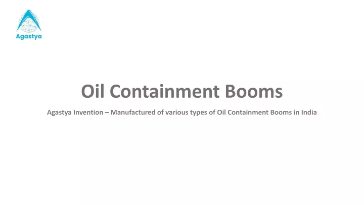 oil containment booms