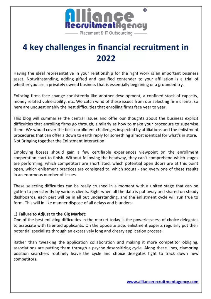 4 key challenges in financial recruitment in 2022