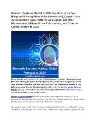 biometric systems market by offering biometrics