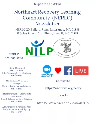 Northeast Recovery Learning Community Newsletter