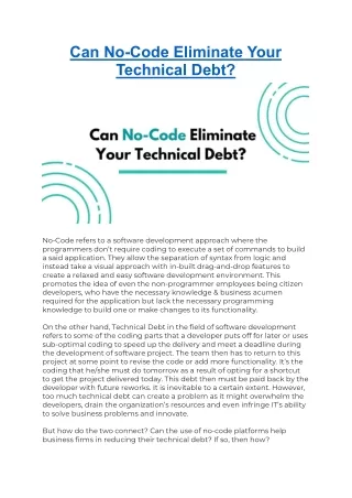 Can No-Code Eliminate your Technical Debt.docx