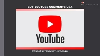 BUY YOUTUBE COMMENTS USA