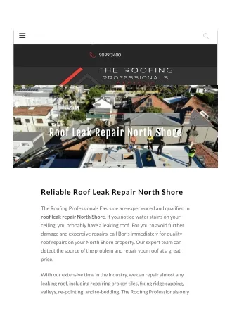 Roof Leak Repair North Shore