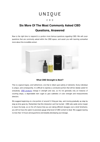 Most Commonly Asked CBD Questions, Answered