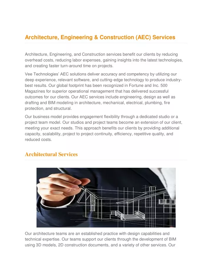 architecture engineering construction aec services