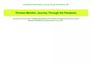 {mobiePub} Thirteen Months Journey Through the Pandemic PDF