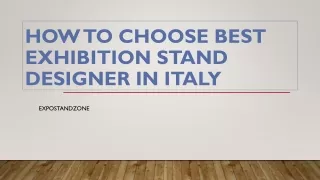 How to Choose Best Exhibition Stand Designer in Italy