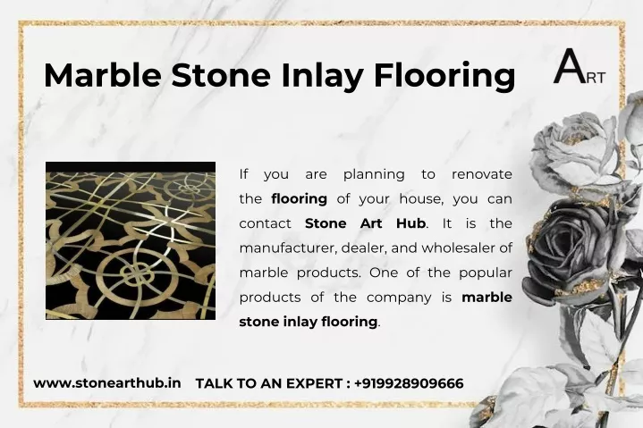 marble stone inlay flooring