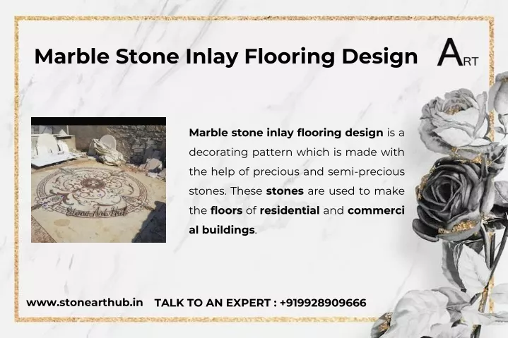 marble stone inlay flooring design