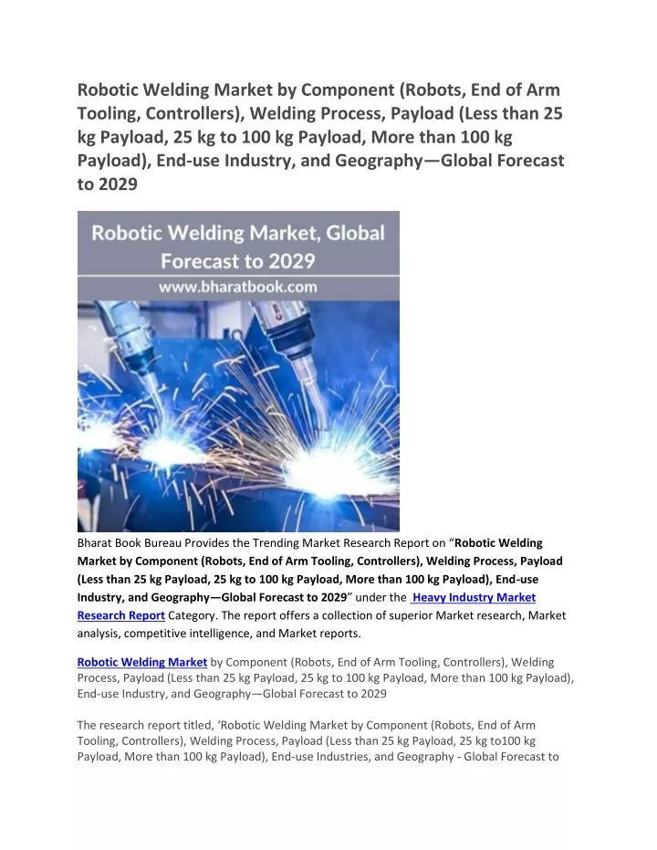 robotic welding market by component robots
