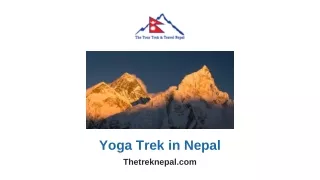 Yoga Trek in Nepal