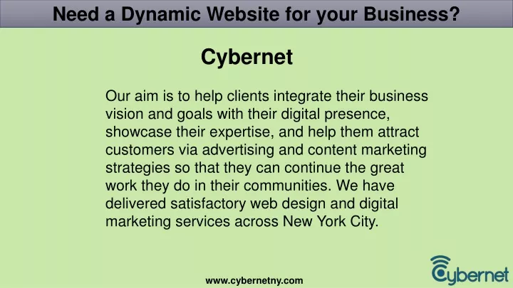 need a dynamic website for your business