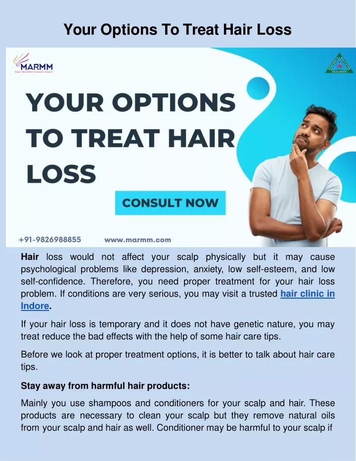 your options to treat hair loss