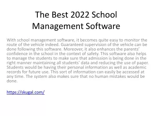 The Best 2022 School Management Software