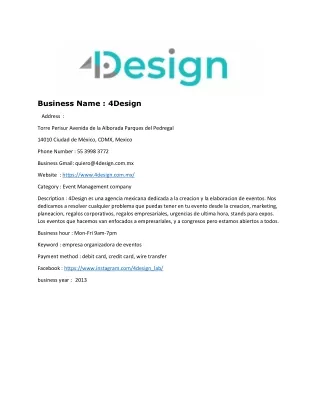 business name 4design