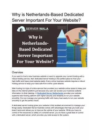 why is netherlands based dedicated server