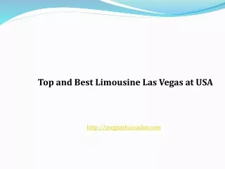 Top and Best Limousine Las Vegas
