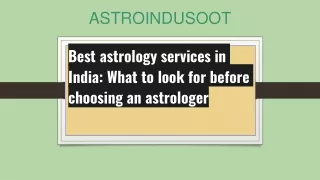 Best astrology services in India