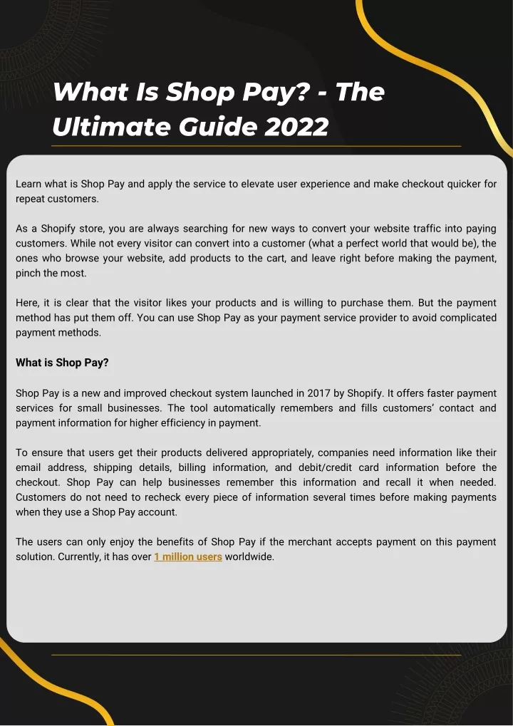 what is shop pay the ultimate guide 2022